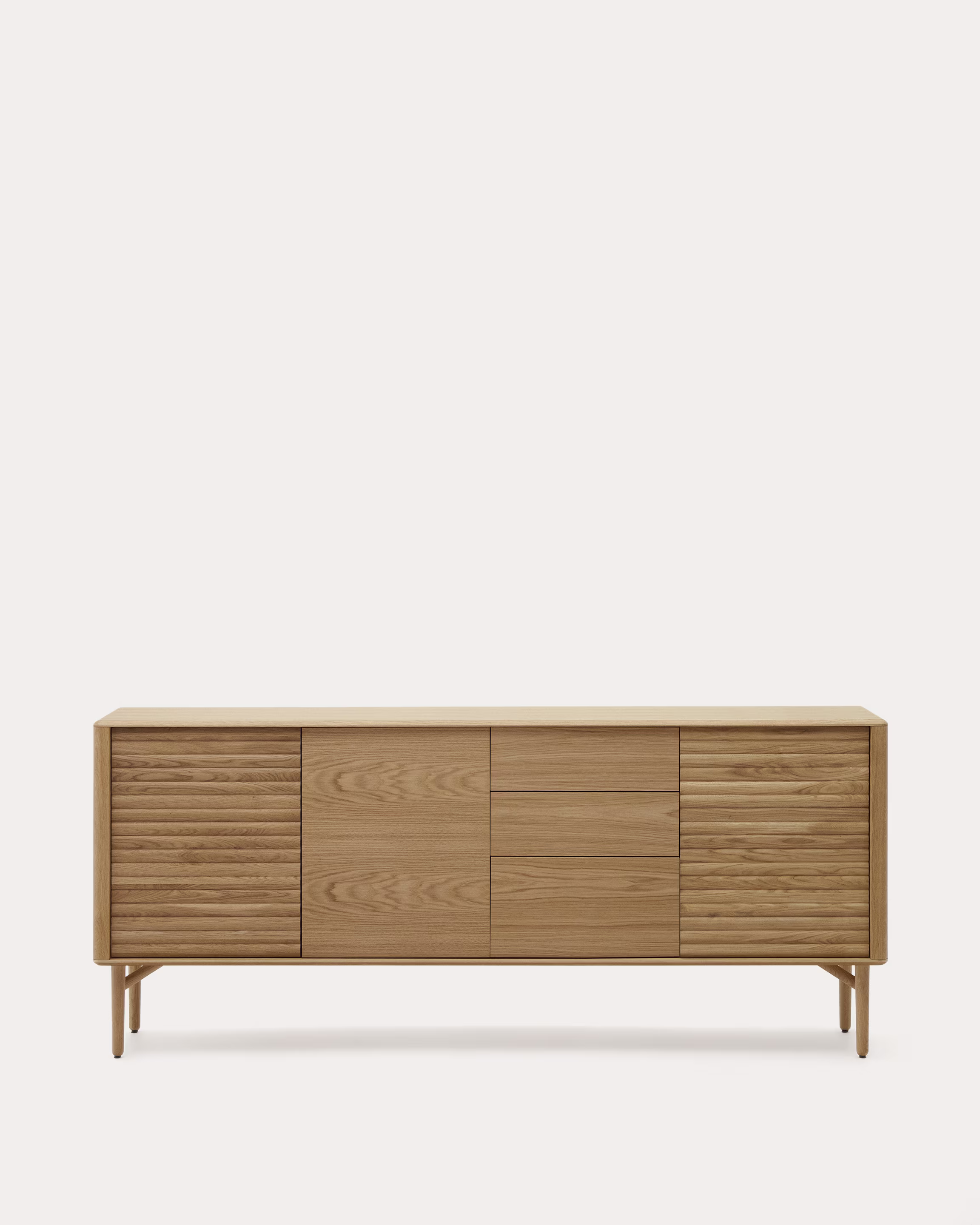 Aparador Lenon 3 puertas y 3 cajones de madera y chapa de roble 200 x 86 cm FSC MIX Credit