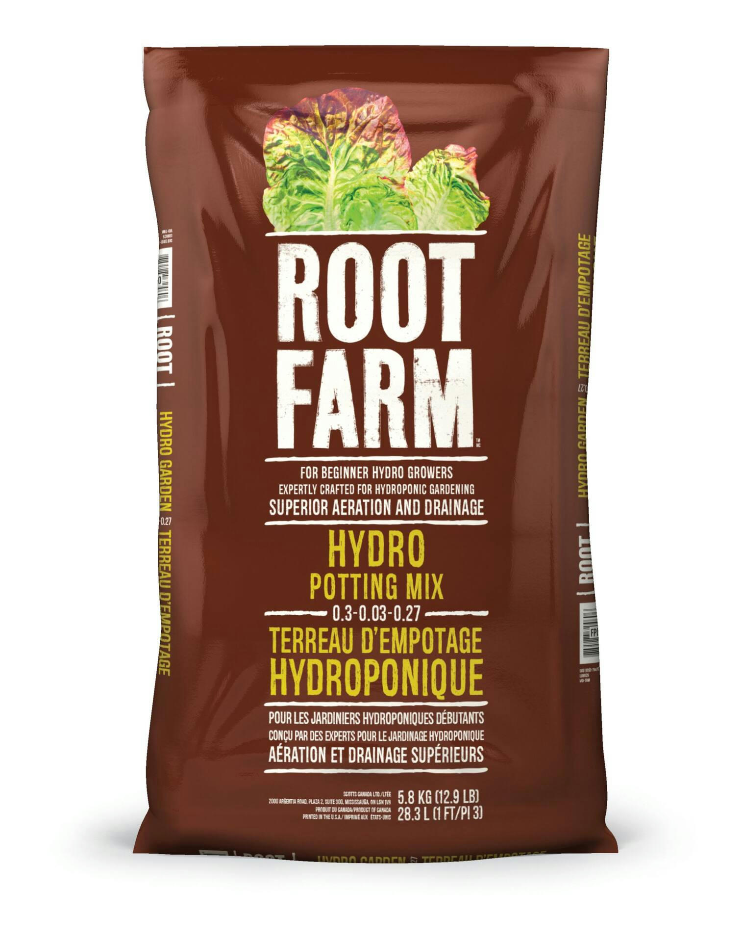 Root Farm Moisture Control Hydro Potting Mix, 0.3-0.03-0.27, 28.3-L