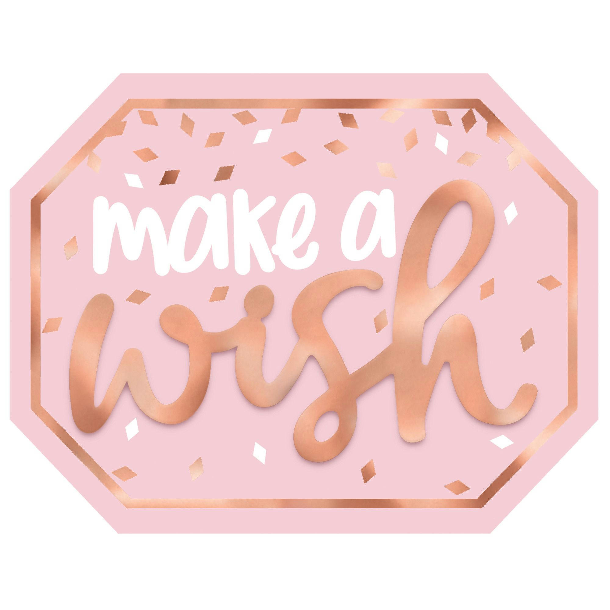 Make a Wish Birthday Sign, Pink