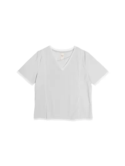 Piping details V neck top - 25WRT227C