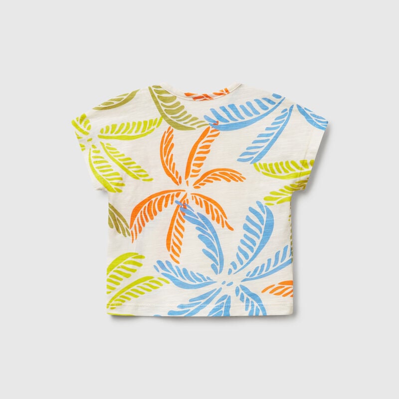 T-shirt with tropical print