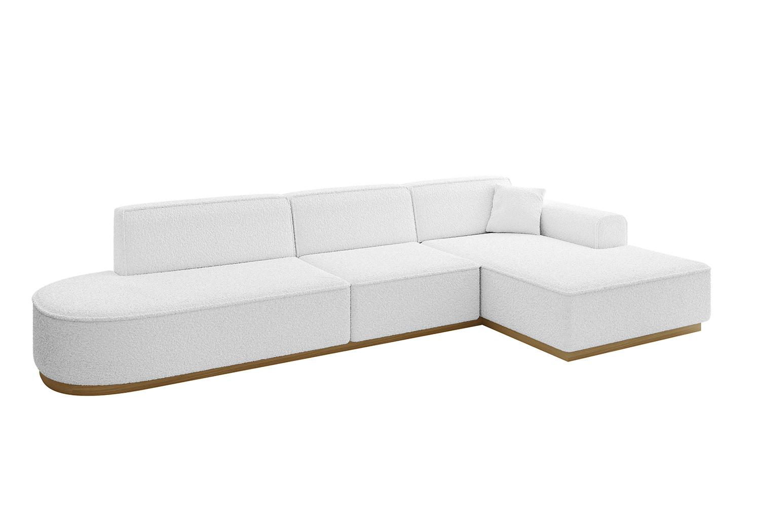 Narożnik prawostronny bez funkcji spania IREA-L2-v2 327x165x80 cm Biały