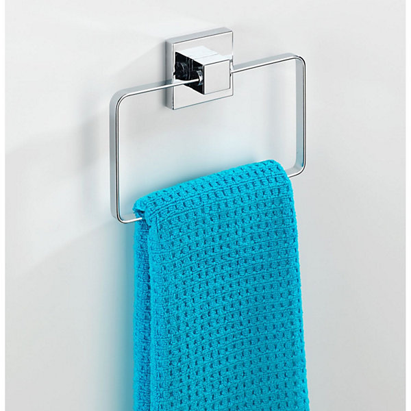 Anneau porte-serviettes en acier inox Quadro