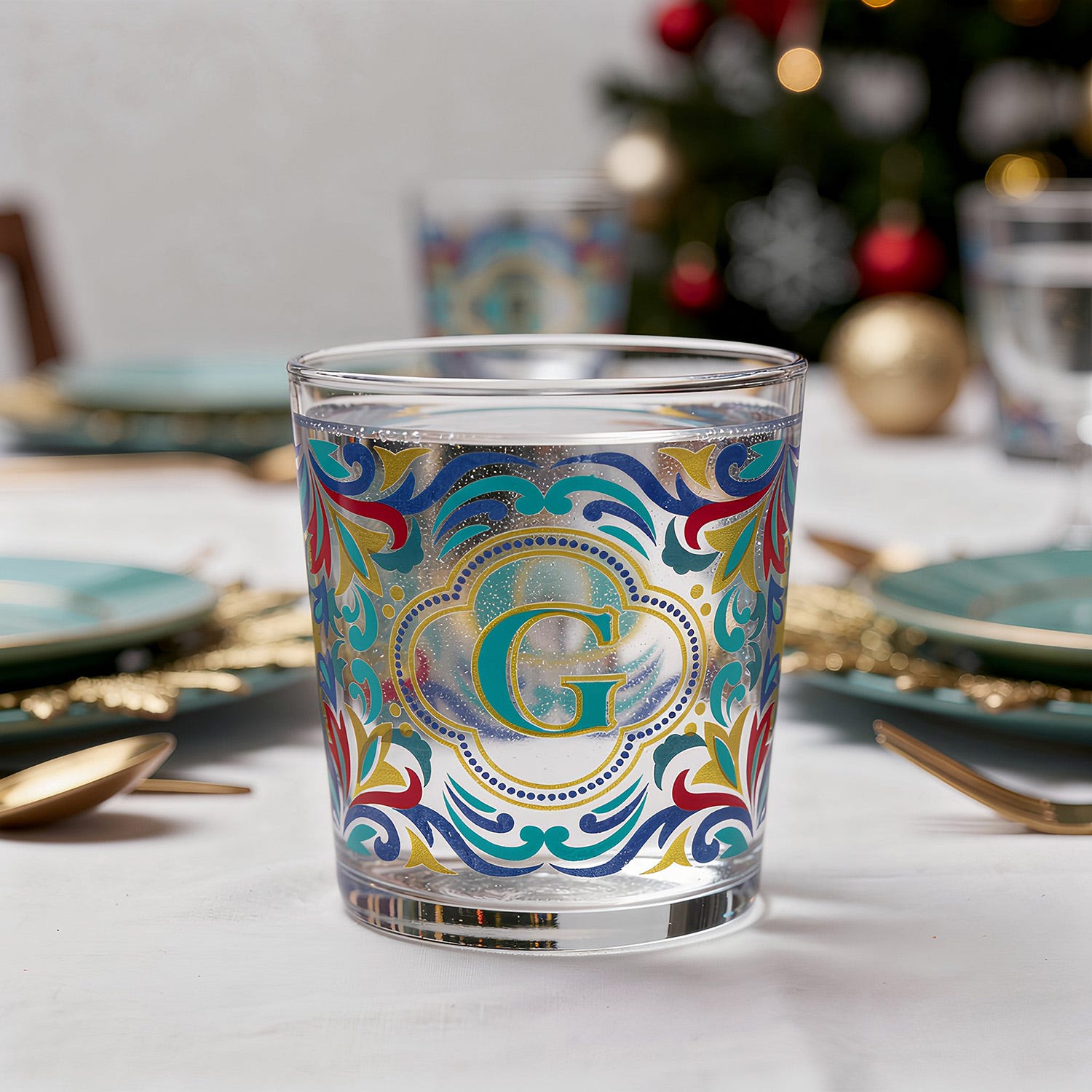 Bicchiere acqua lettera G Royal Garden