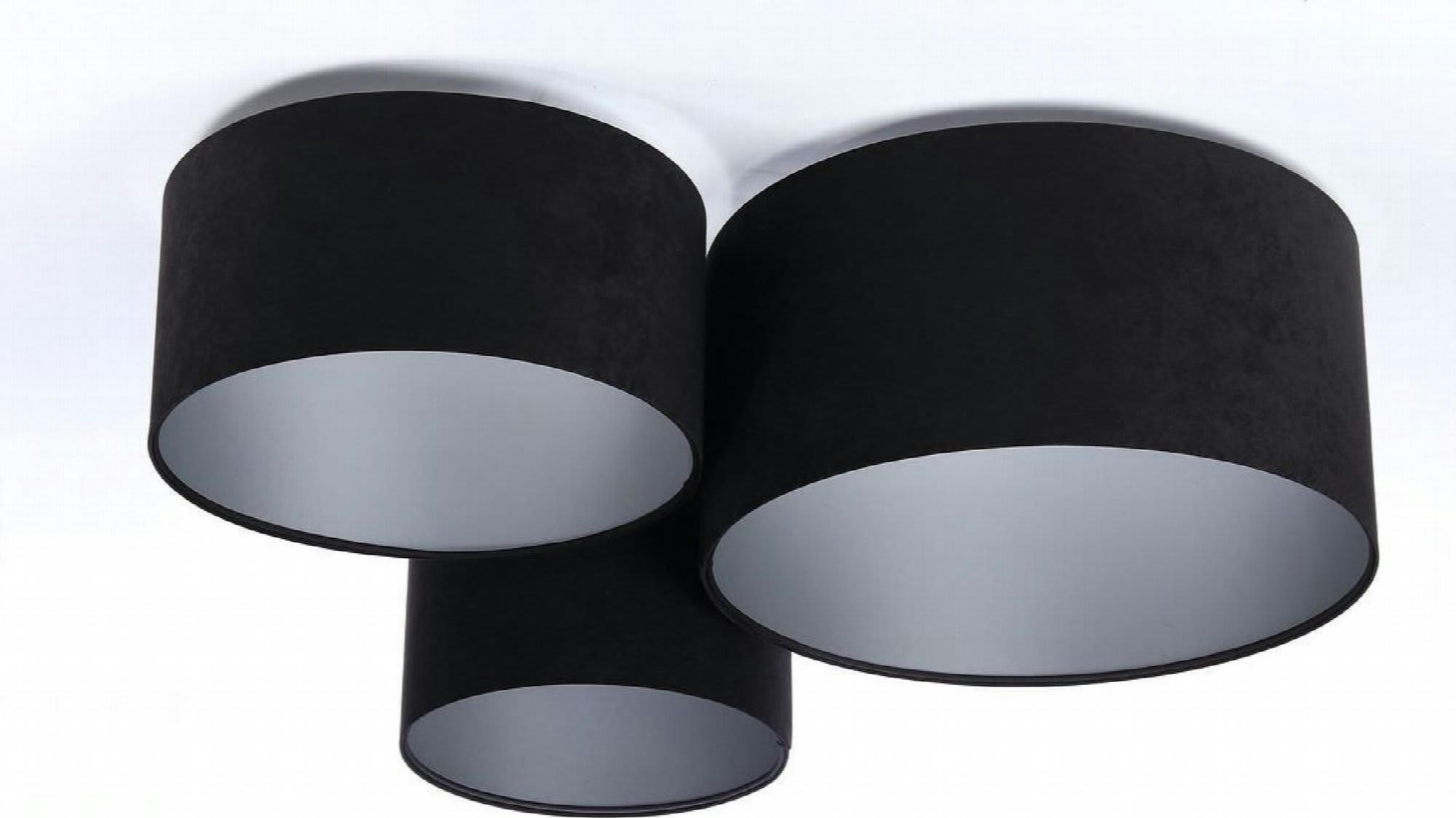 TRIO - Plafonnier Tissu Noir