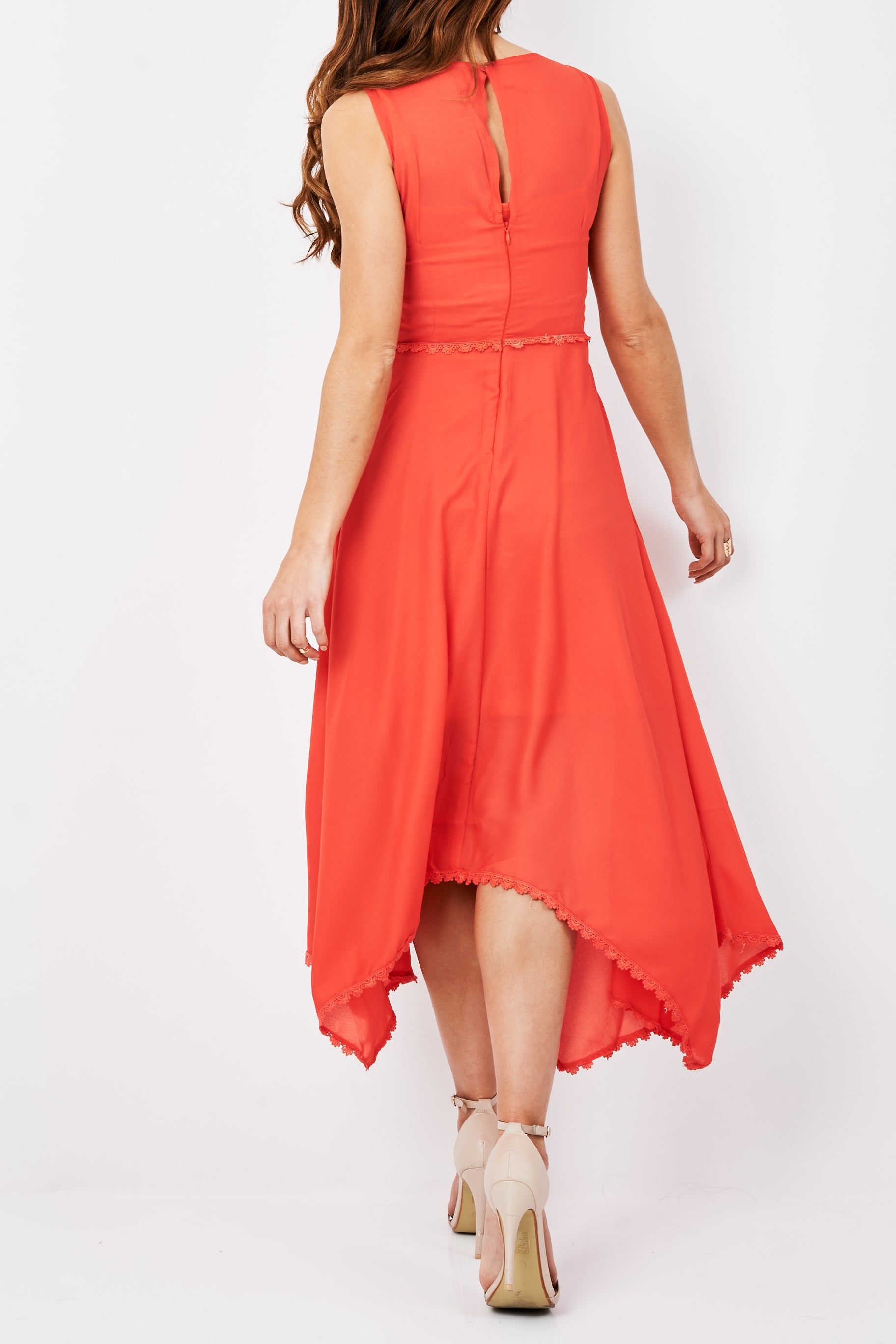 Cutie London Handkerchief Hem Maxi Dress