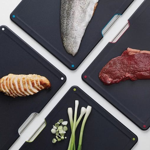 Joseph Joseph Folio 4 Piece Steel Chopping Board Set Stainless Steel