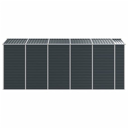 NNEVL Garden Shed Anthracite 191x470x198 cm Galvanised Steel