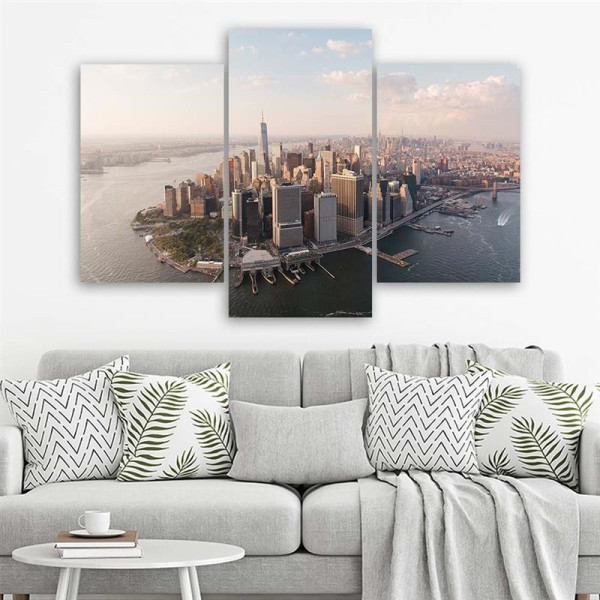 Feeby Obraz tryptyk na płótnie Manhattan Nowy York 60x40
