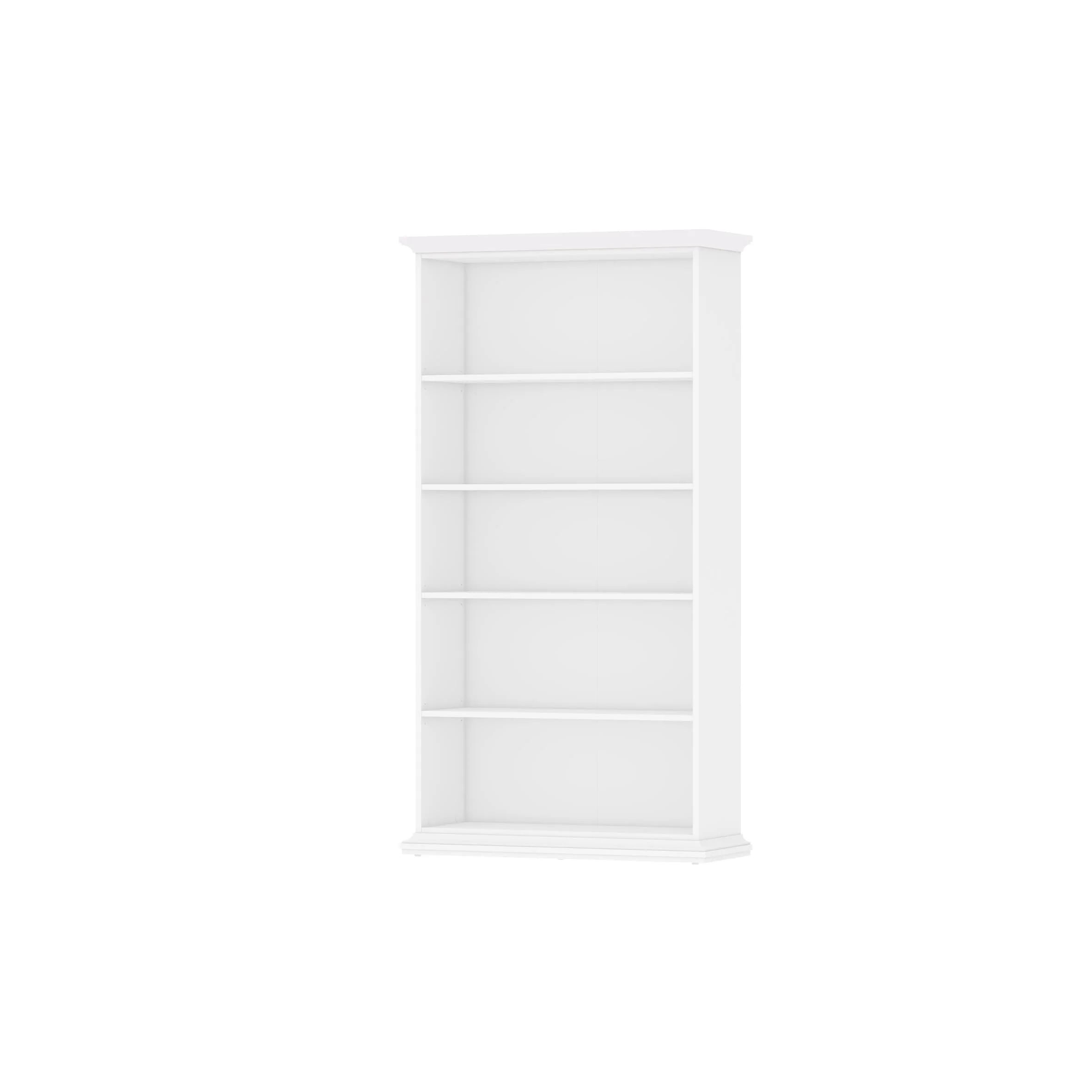 Porch & Den Virginia White Tall Wide 5-shelf Bookcase