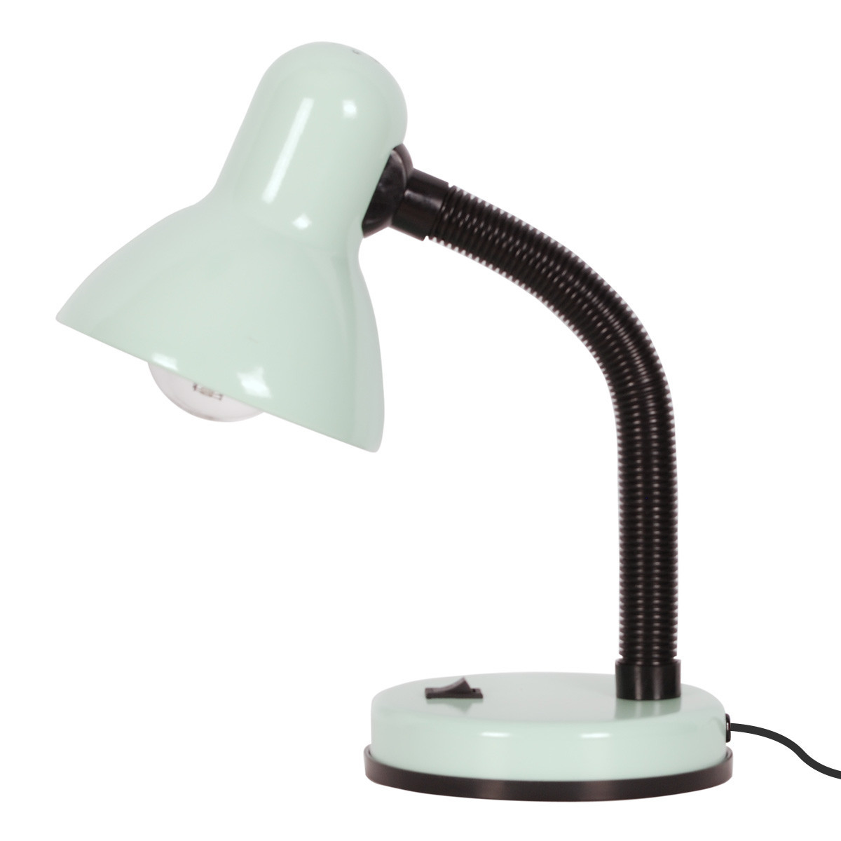 Lampka biurkowaseledynowo-czarna CARIBA 1xE27x25W wys:30cm Kaja
