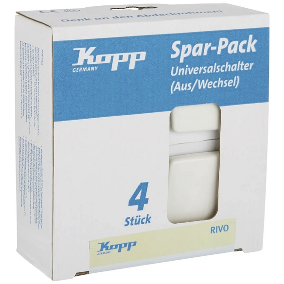 Aus-/Wechselschalter, RIVO, Thermoplast, Weiß