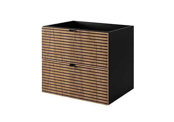 Meuble de salle de bain, Noir Mat, 60 x 57 x 46 cm