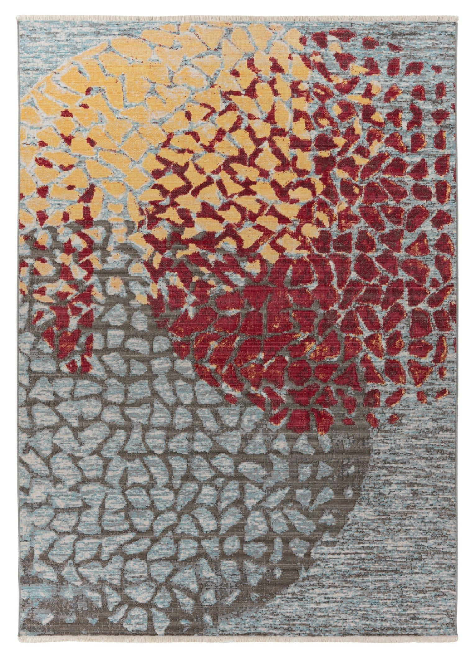 NILAD - Tapis de salon en polypropylène rouge 80x160 cm