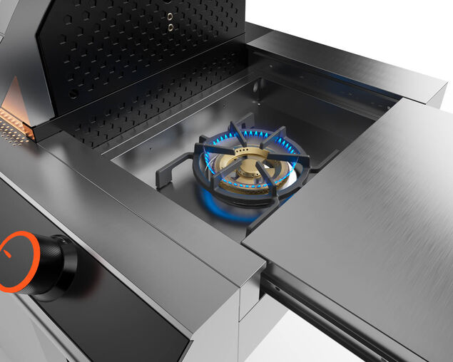 Ziegler & Brown Turbo Elite 5 Burner BBQ on Cart with Side Burner & Drawer (T Series)