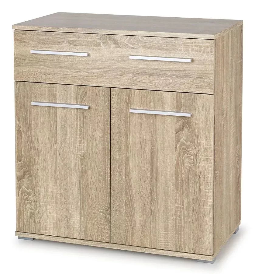 Minimalistyczna komoda Linesti c7 - dąb sonoma