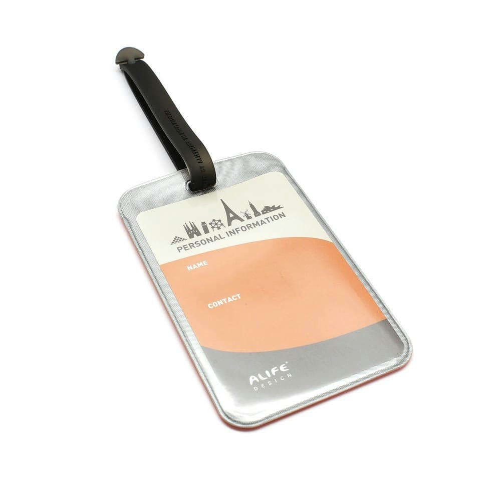 HAPPY FLIGHT - Etiquette bagage bleu