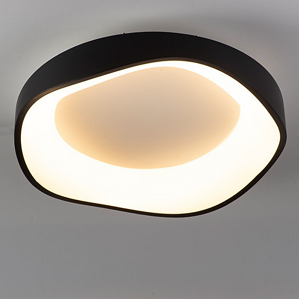 ALPINALUZ Plafonnier LED de plafond en métal noir style nordique moderne 36W, lumière sélectionnable 3000K/4000K/6000K,