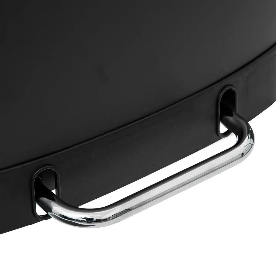 Prullenbak/pedaalemmer - zwart - metaal - 50L - 44 x 37 x 66 cm