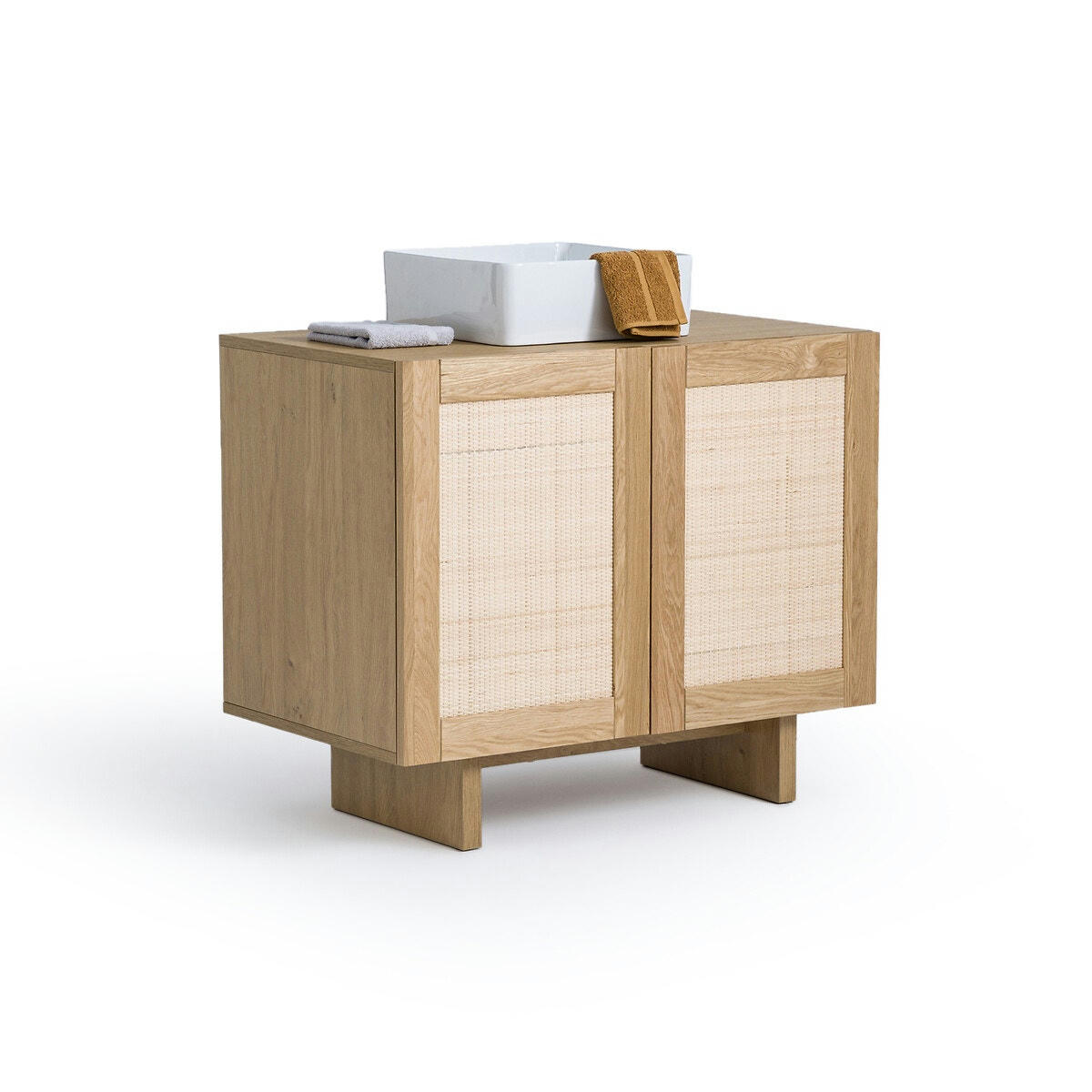 Meuble sous vasque cannage L90 cm, Arty