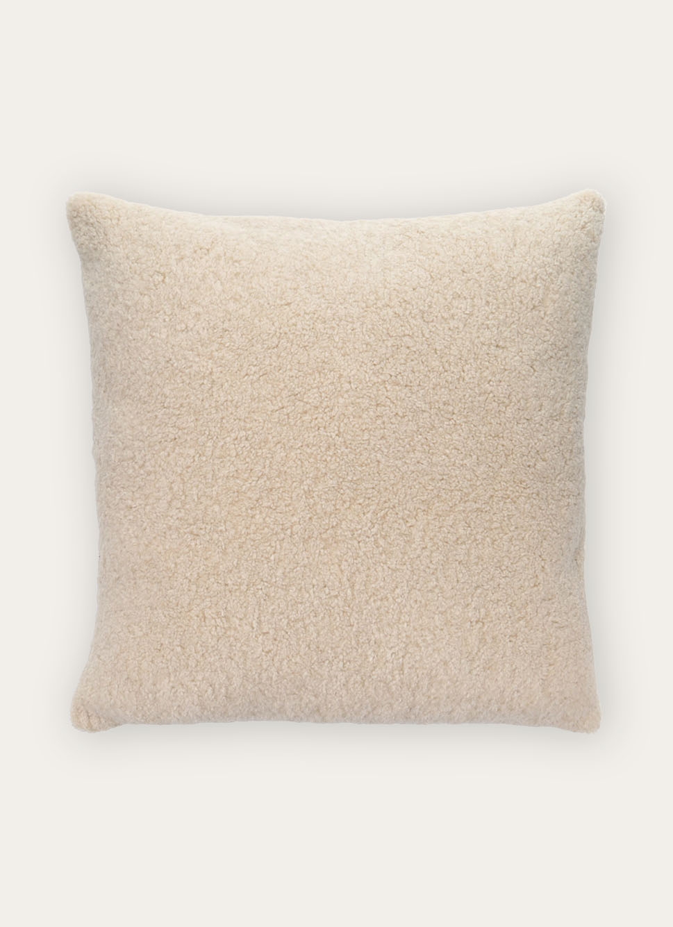 COUSSIN FAUX CUIR ET FOURRURE BLANC CASSE