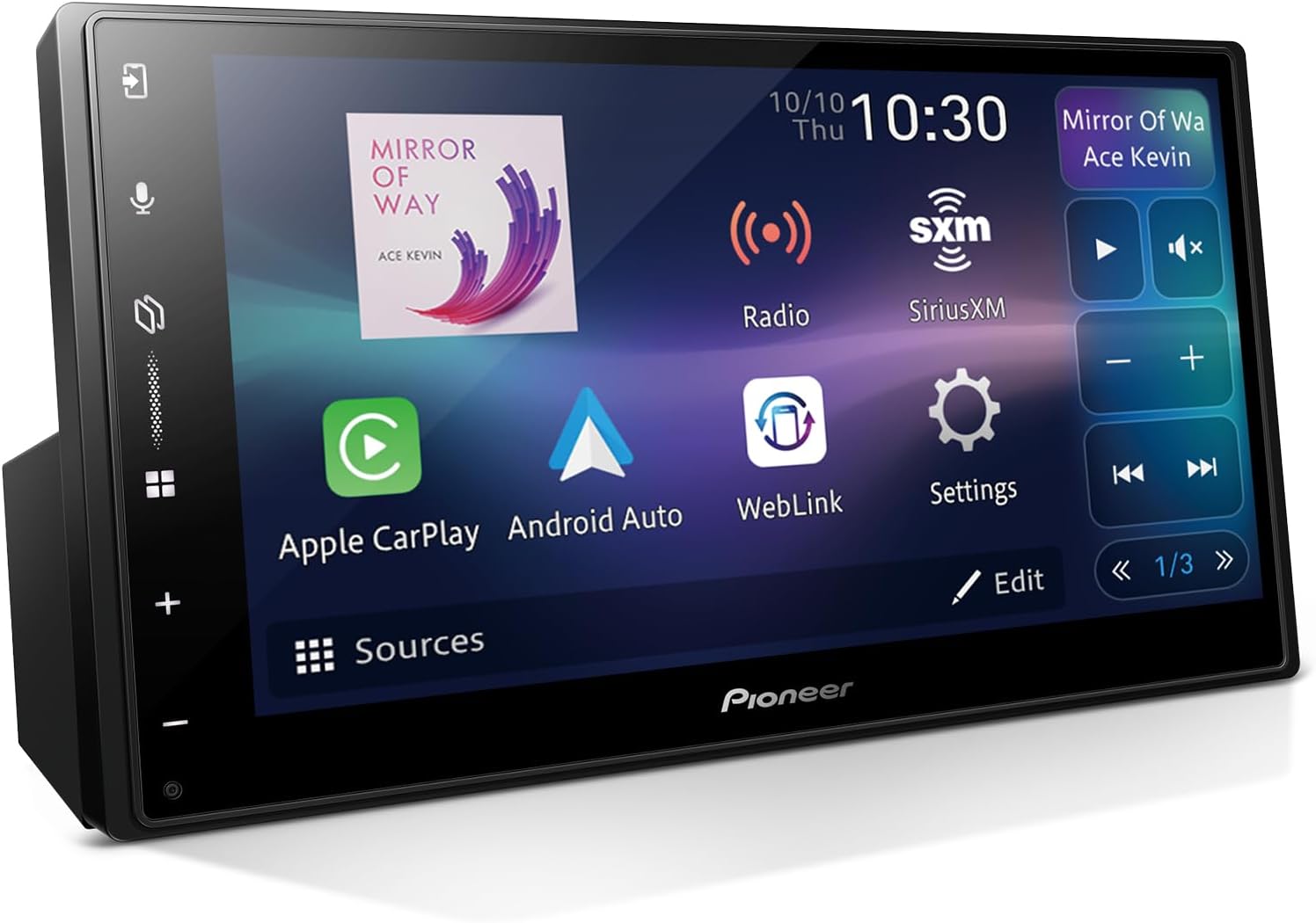 Pioneer DMH-W3000NEX 6.8 Double Din Multimedia Digital Media Receiver  Wireless Apple CarPlay and Android Auto  Bluetooth  Backup Camera Compatible  Touchscreen  One Touch Navigation