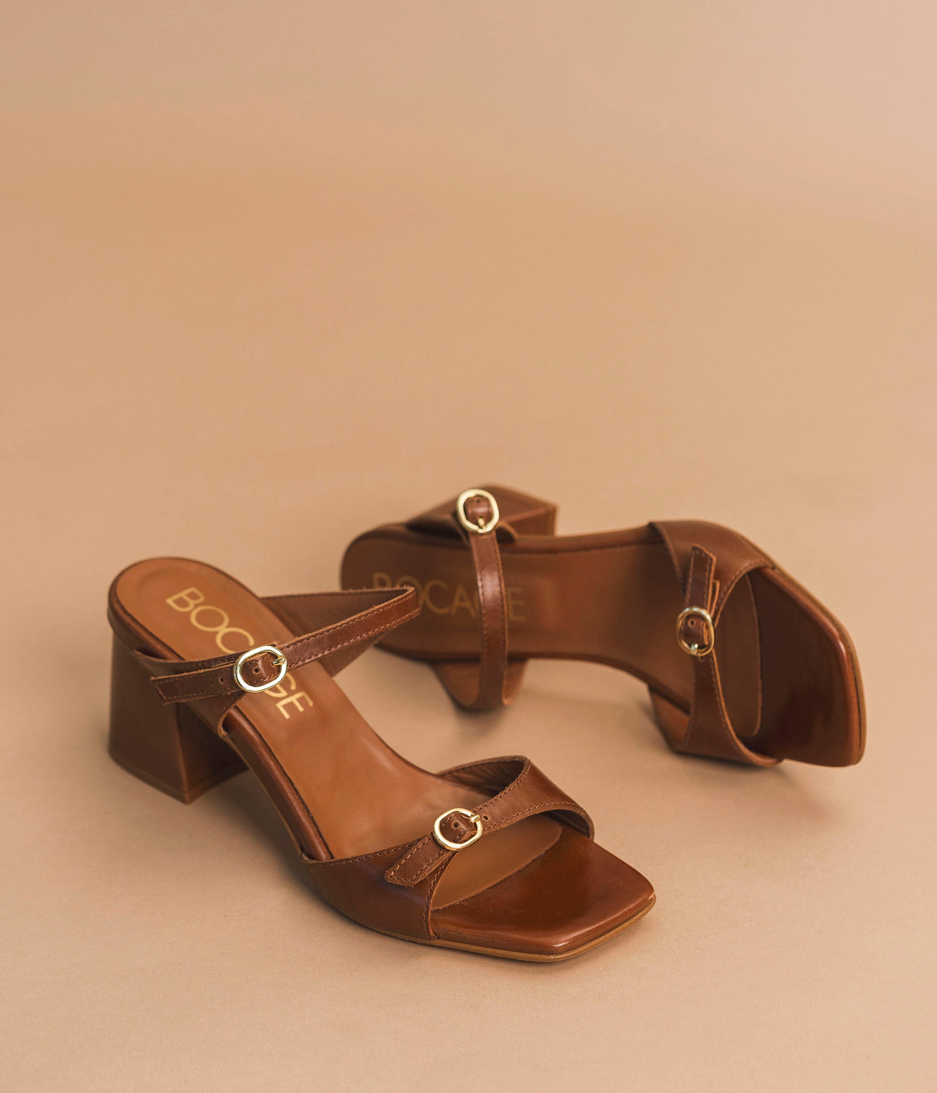 Mule à talon Vanilla camel