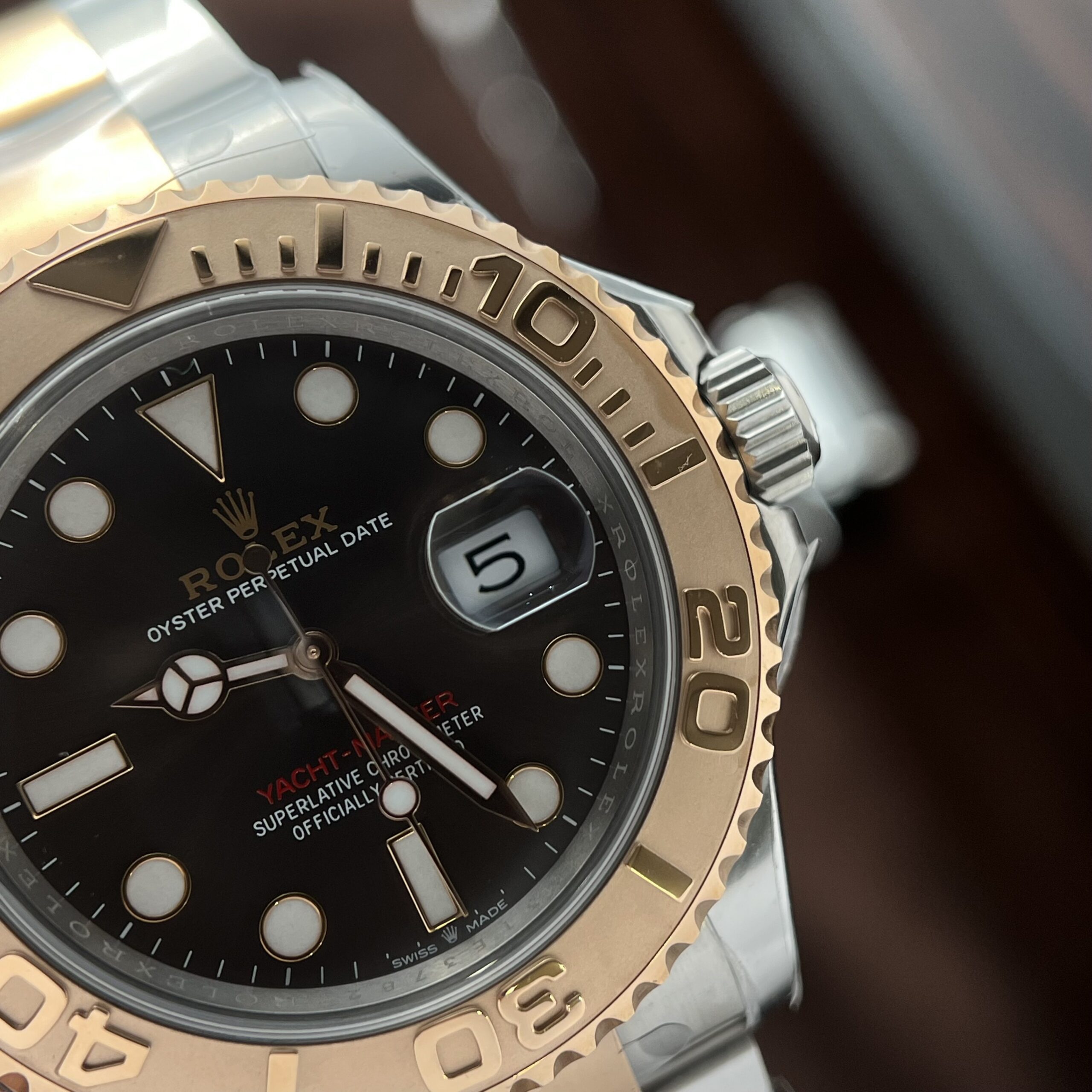 Rolex Yacht-Master 126621 SS/RG Plated Chocolate Dial 40mm Oyster Super Clone