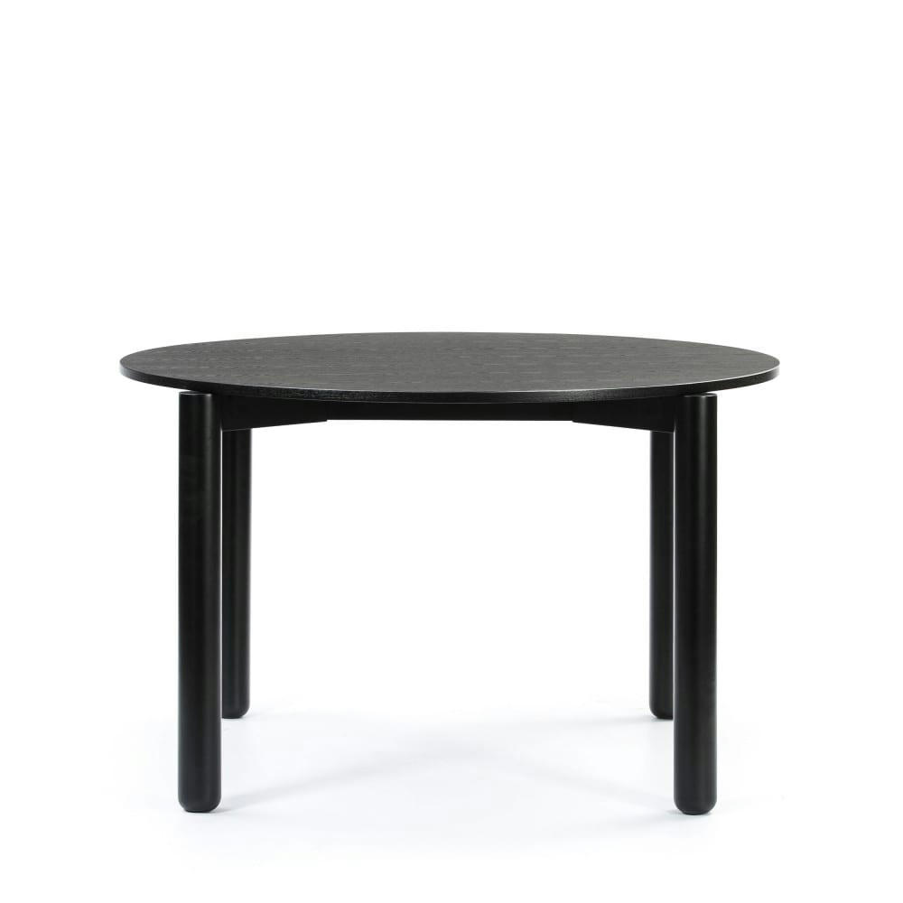 ATLAS - Table à manger ronde en bois D120cm noir