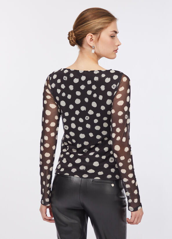 T-shirt a pois