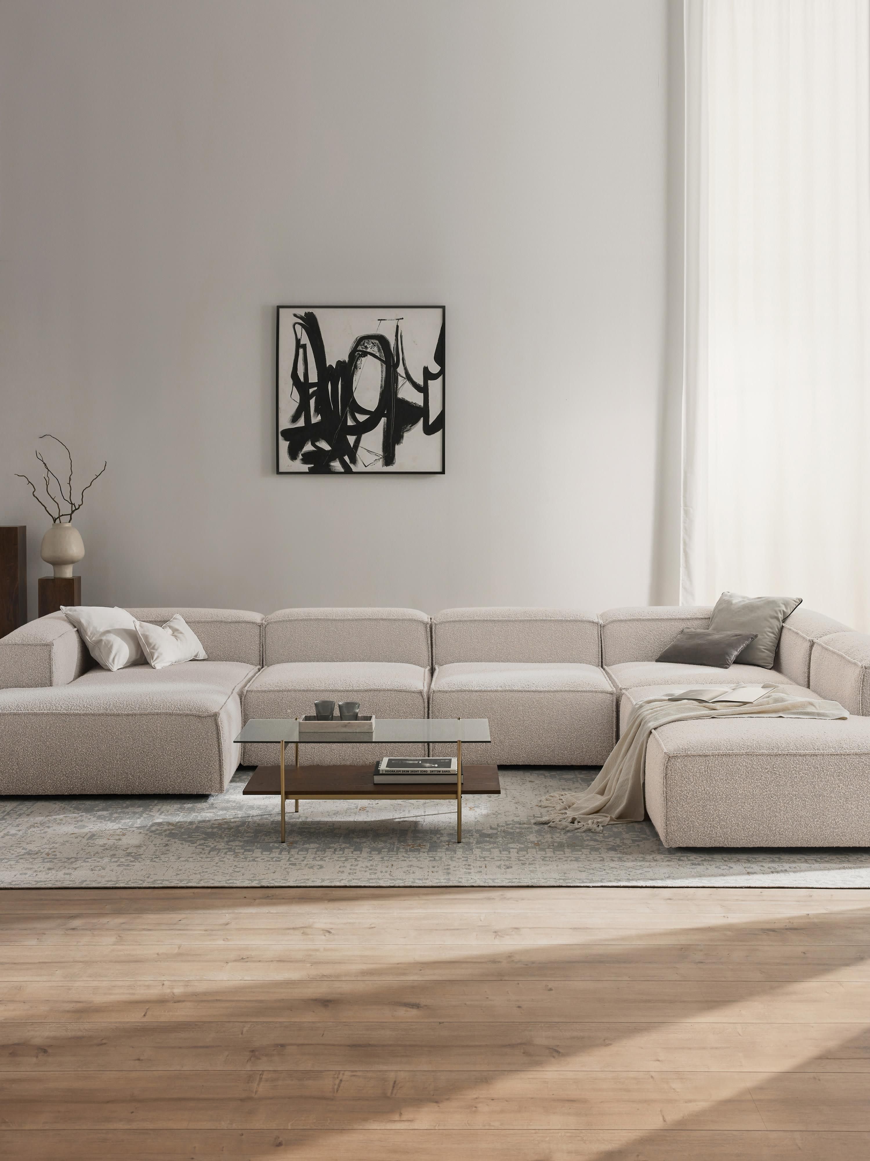 Modulares XL Sofa Lennon aus Bouclé