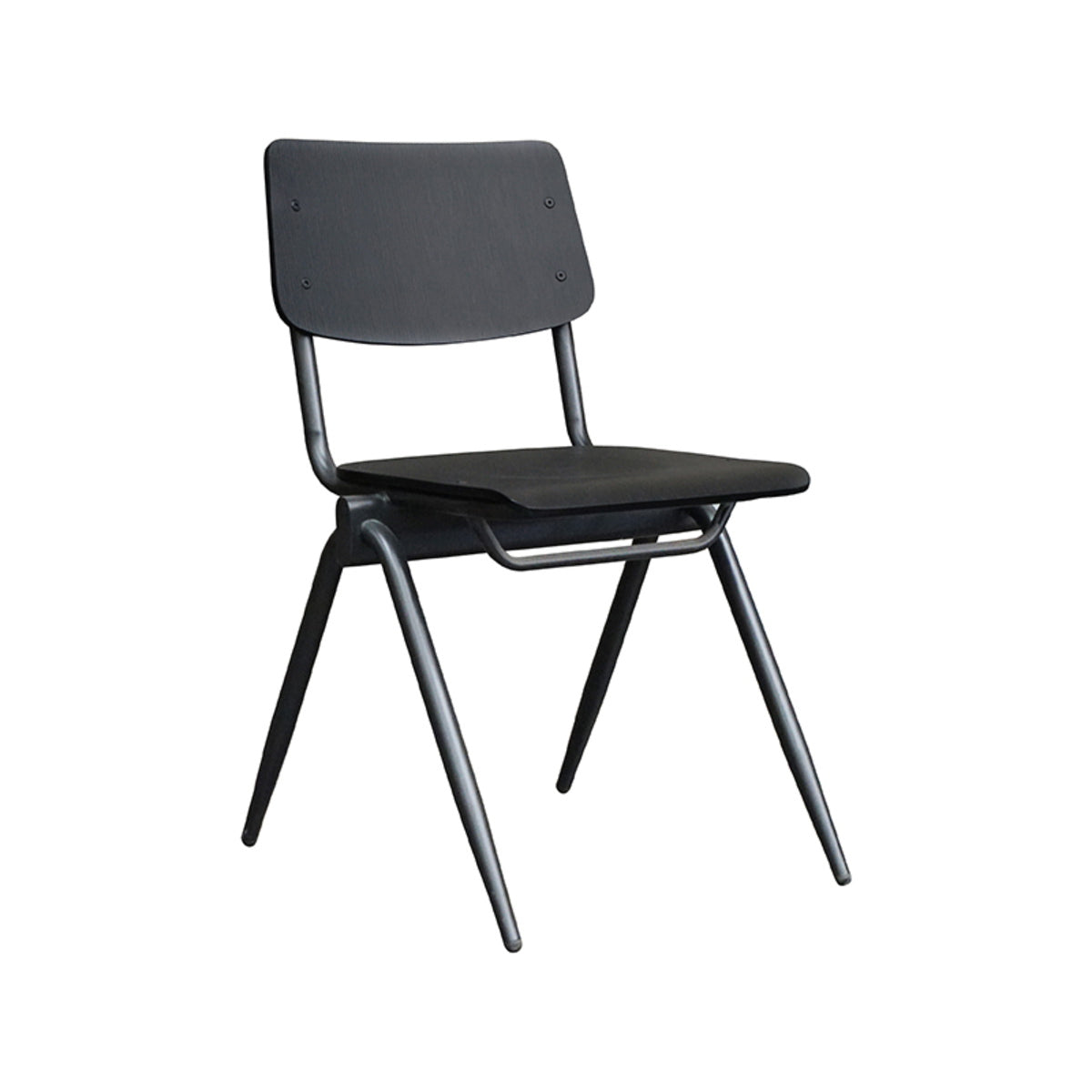 LABEL51 Eetkamerstoel Solid - Zwart Hout - Set van 2