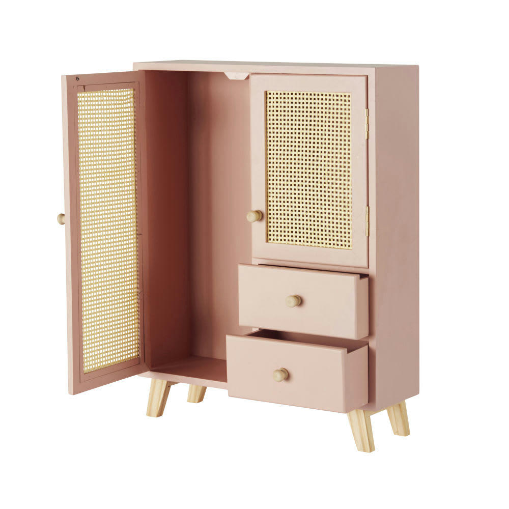 - Armoire de poupée rose et beige
