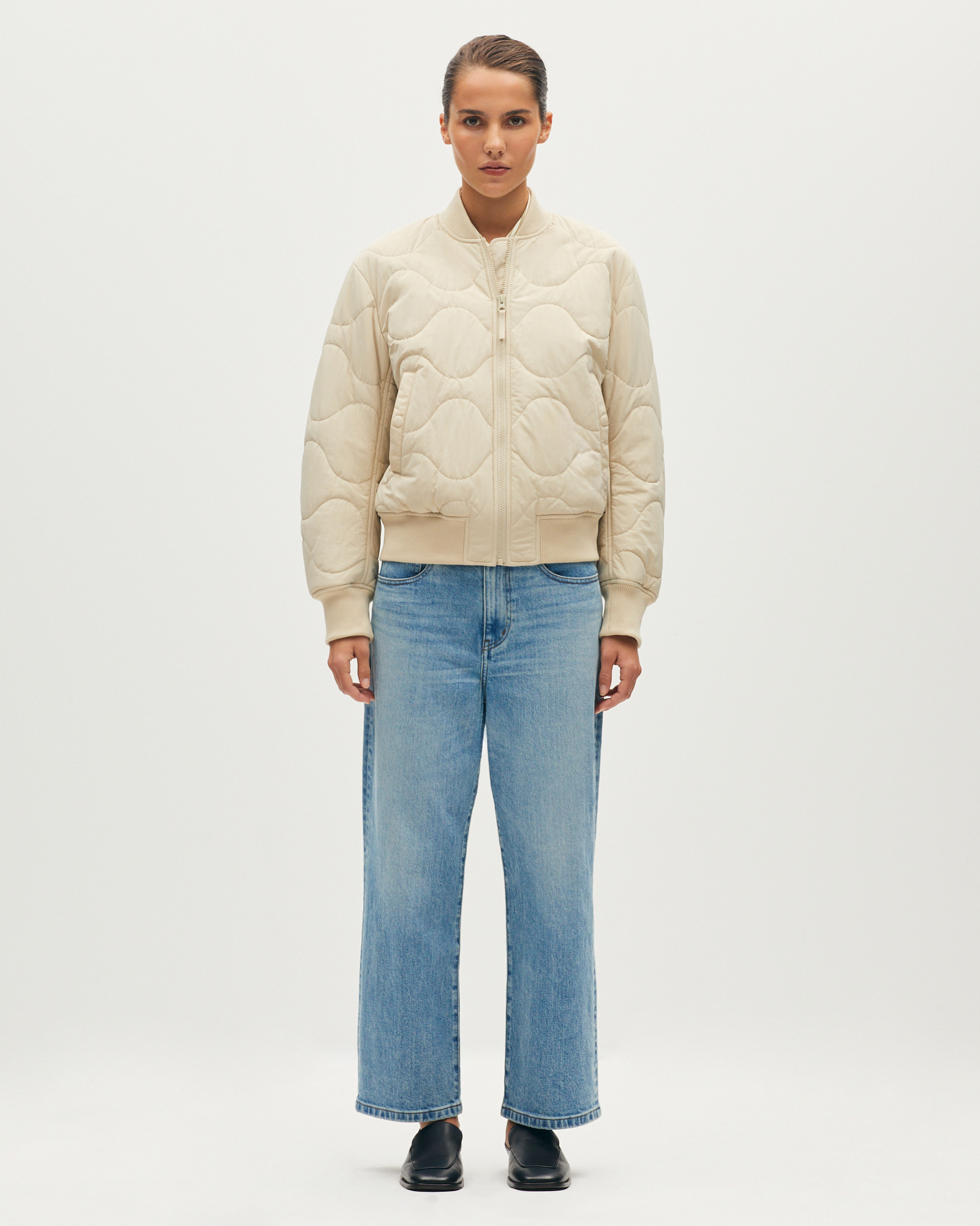 Blouson bomber matelassé en nylon