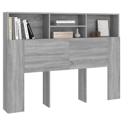 NNEVL Headboard Cabinet Grey Sonoma 140x19x103.5 cm