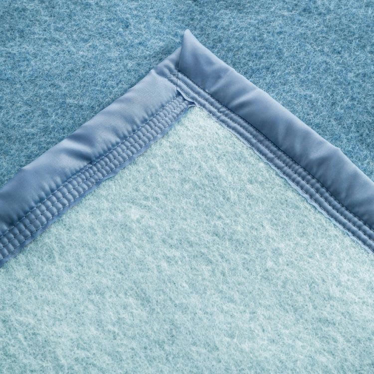VOLTA500 - Couverture double face en 100% laine azur 220 x 240