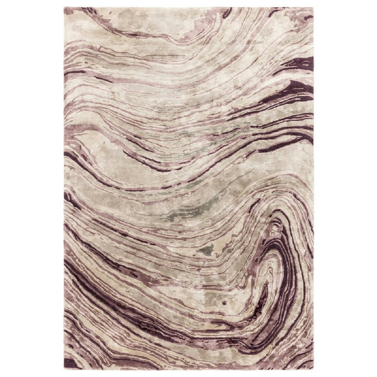 TOSCANIA - Tapis de salon en viscose violet 170x240 cm