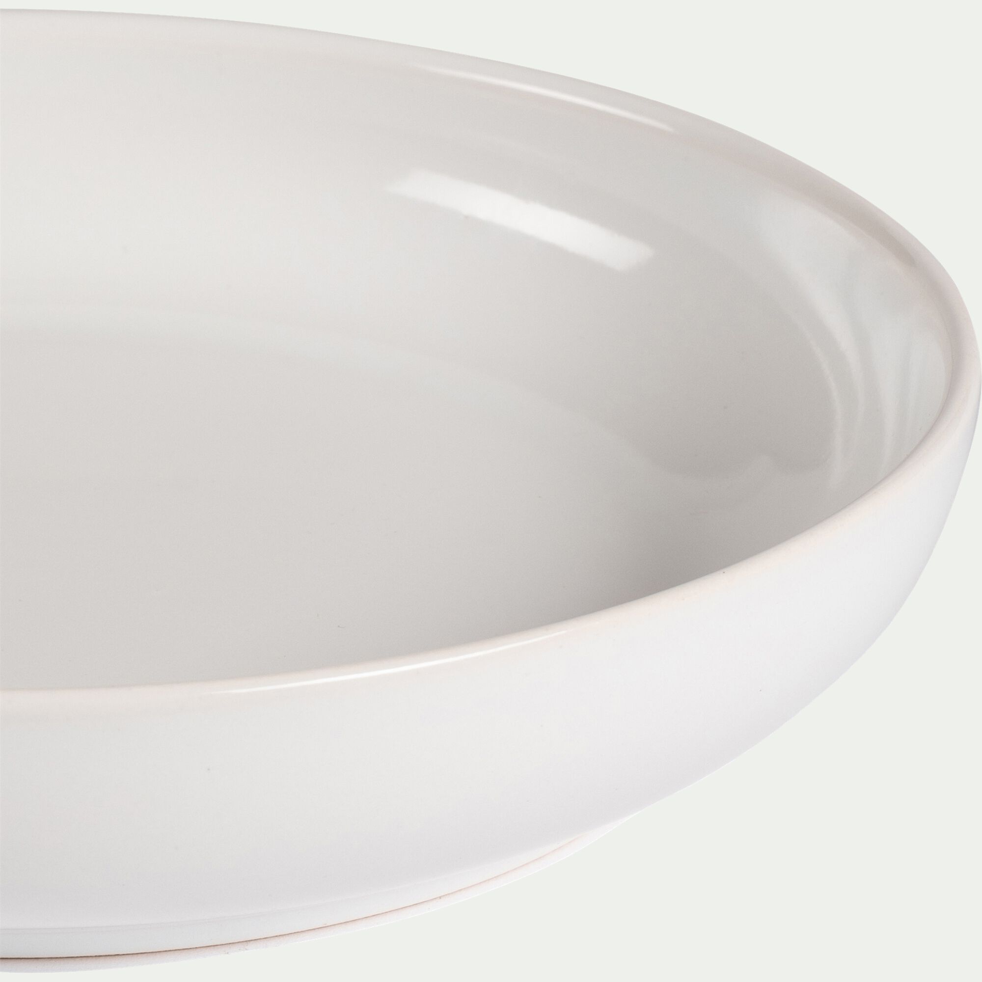 SELMA - Assiette creuse en faïence D22cm - blanc ventoux