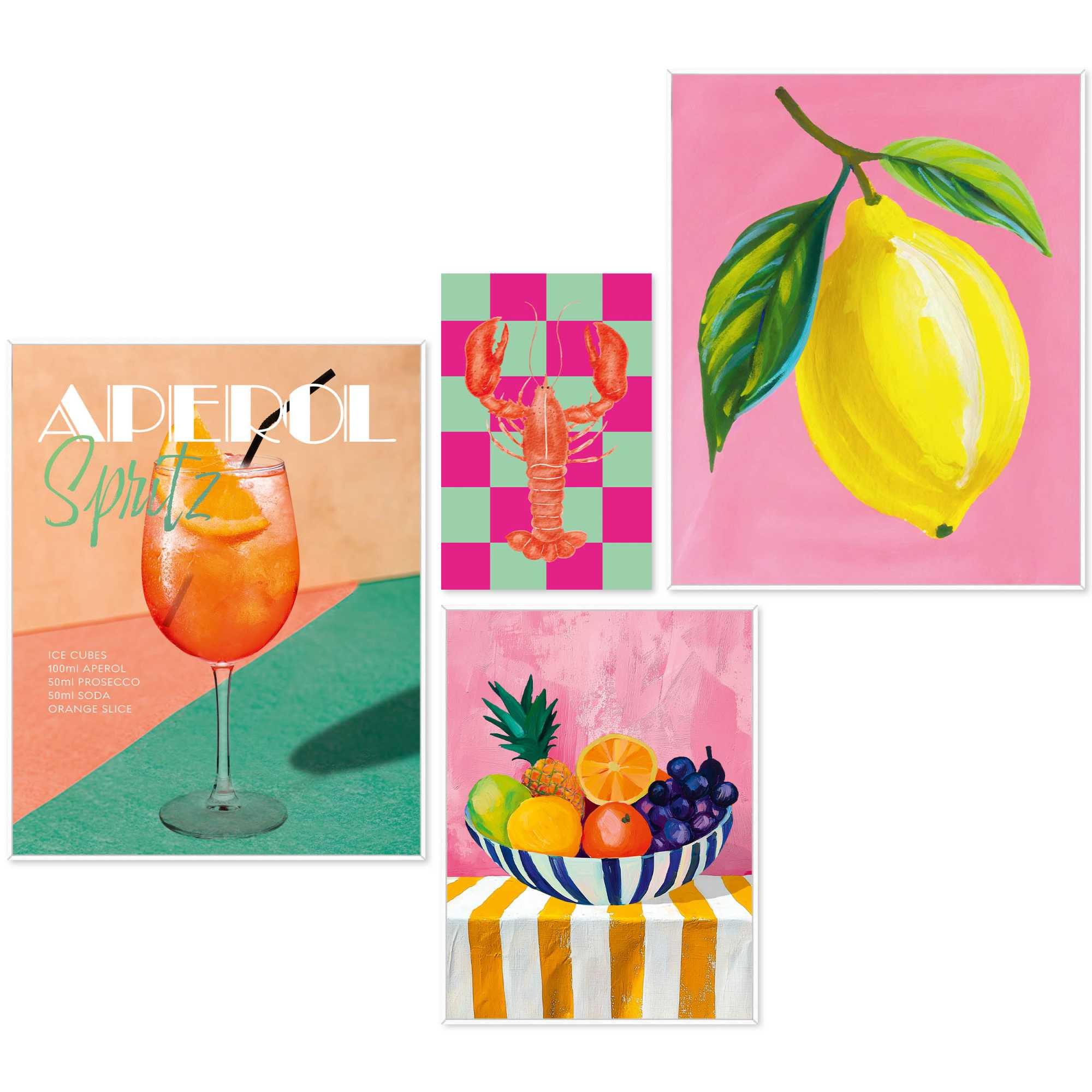 Reinders - Zomerse set - Set wanddecoratie in diverse formaten 40x50 c