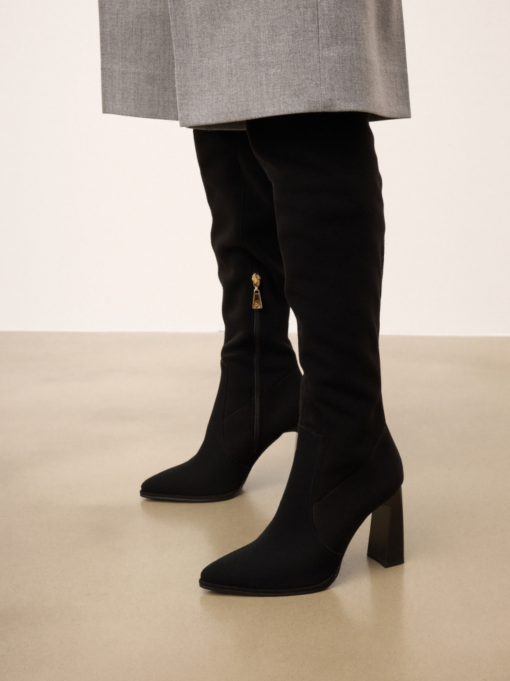 Black over-the-knee boots