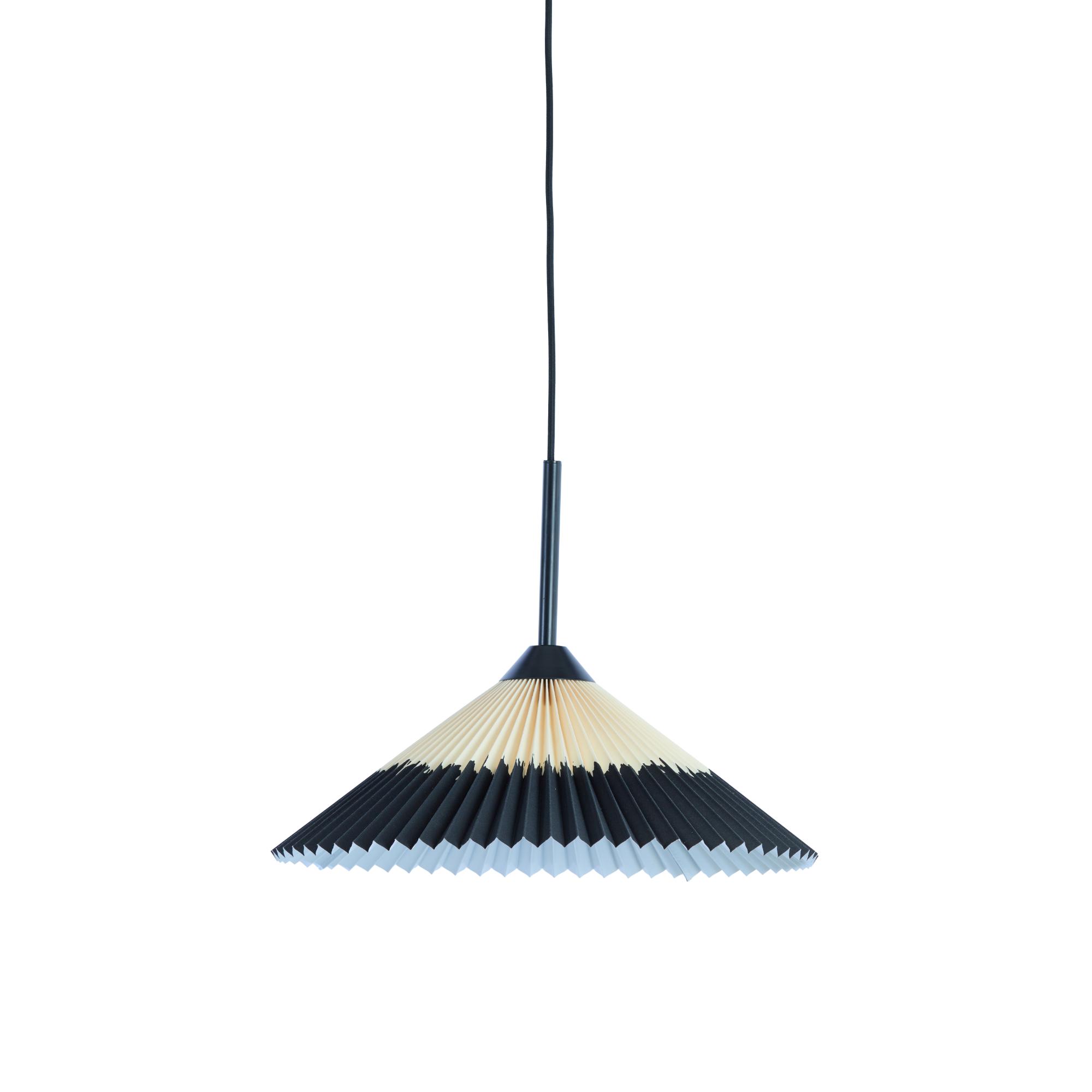 Light & Living hanglamp Pleated - zwart - Ø45cm