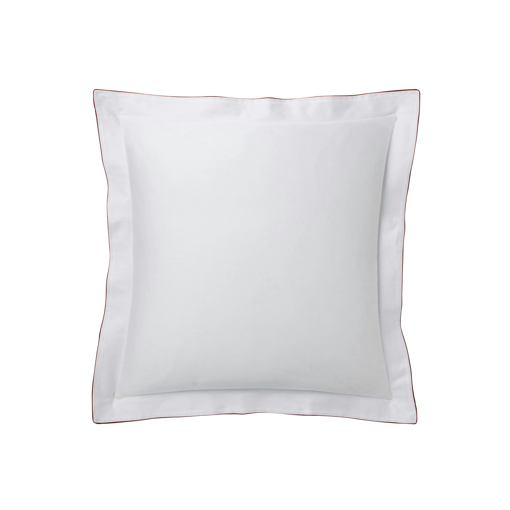 MARCEAU - Taie d'oreiller en satin de coton blanc/bleu 65x65