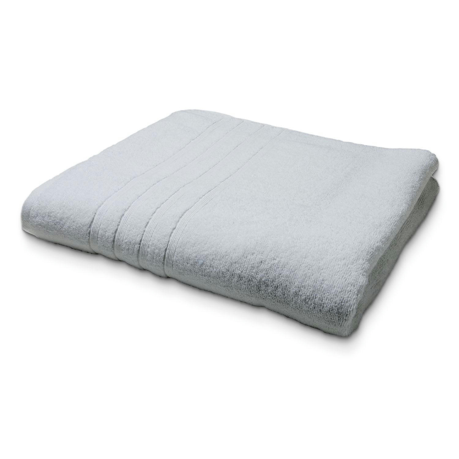 - Maxi drap de bain en coton 90 x 150 cm gris clair