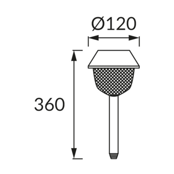 Lampa wbijana solarna TULIPchromowany LED 1x0.06W 1lm IP44 Struhm