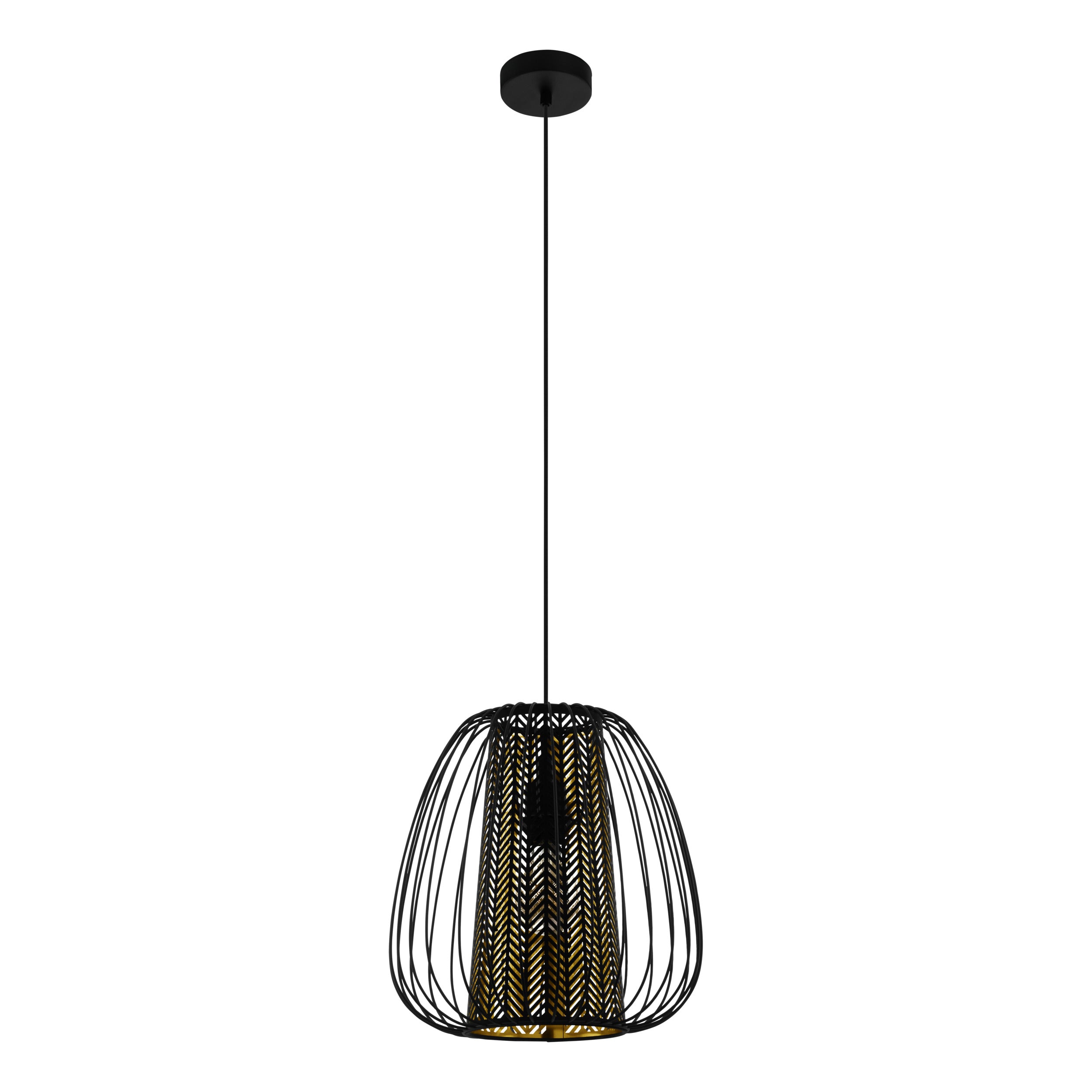 EGLO hanglamp Curasao - e27 - ø 33,5 cm - zwart/goud
