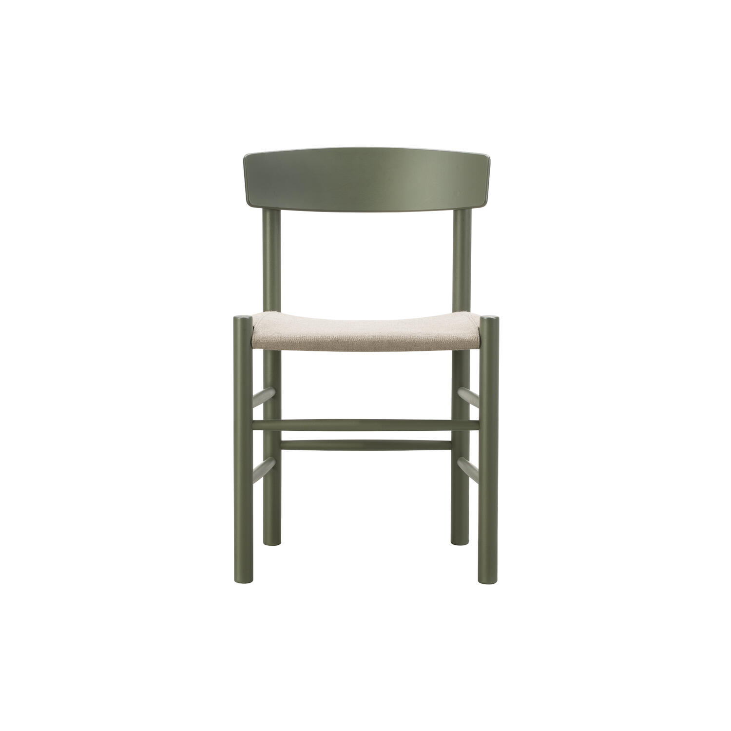 J39 Mogensen s&aelig;depolstret stol, khaki green/natur kanvas