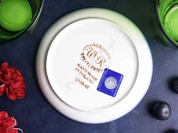Filiżanka ze spodkiem do espresso 0,11 L / 12,5 cm Bolesławiec - Kwiatowy Ogród