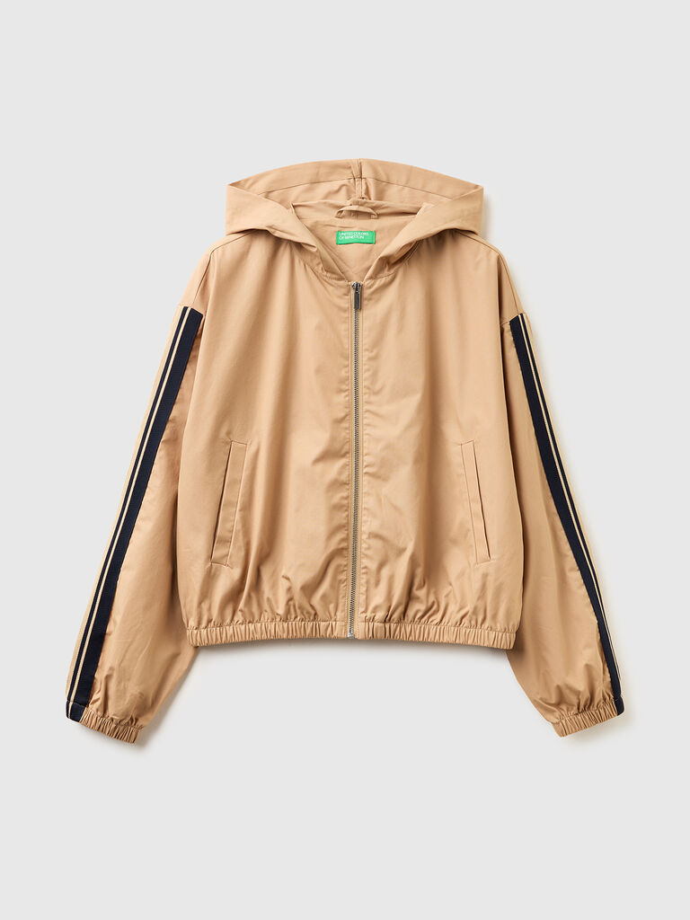 Canvas jacket with hood
