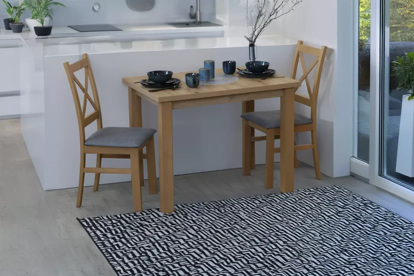 Zestaw stół 100x70 z 2 krzesłami M007-2 Dąb Artisan