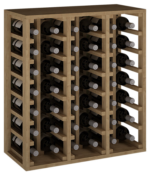 Meuble Range Bouteille de vin Série Godello en Pin Clair 42 bouteilles